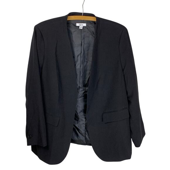 Bar III Black Open Front Boxy Blazer Plus Size 1X NWT Polished Career Jacket - Picture 2 of 8